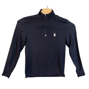 Polo Ralph Lauren Performance Mens Small Navy Blue Quarter Zip Windmill Pullover